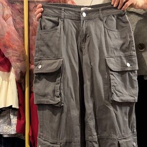 Grey Cargo Pants